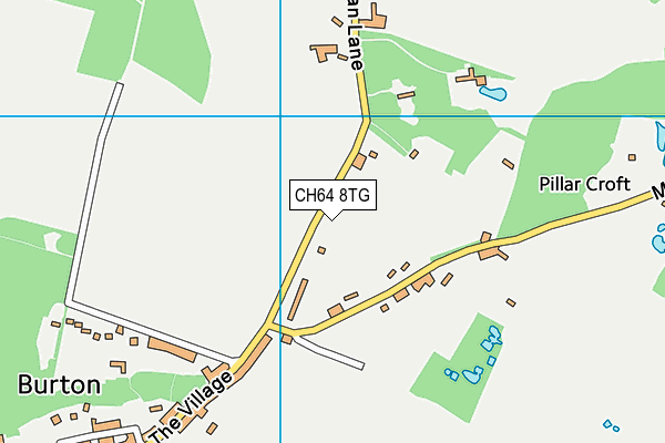 CH64 8TG map - OS VectorMap District (Ordnance Survey)