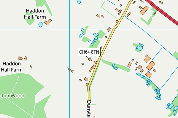 CH64 8TN map - OS VectorMap District (Ordnance Survey)