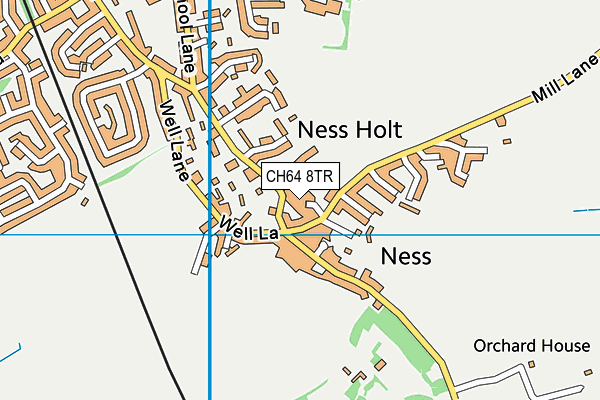 CH64 8TR map - OS VectorMap District (Ordnance Survey)