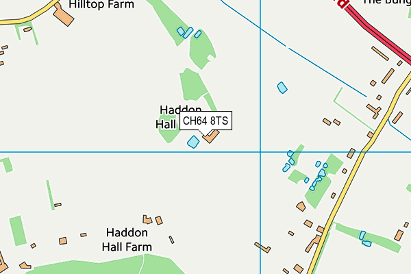 CH64 8TS map - OS VectorMap District (Ordnance Survey)