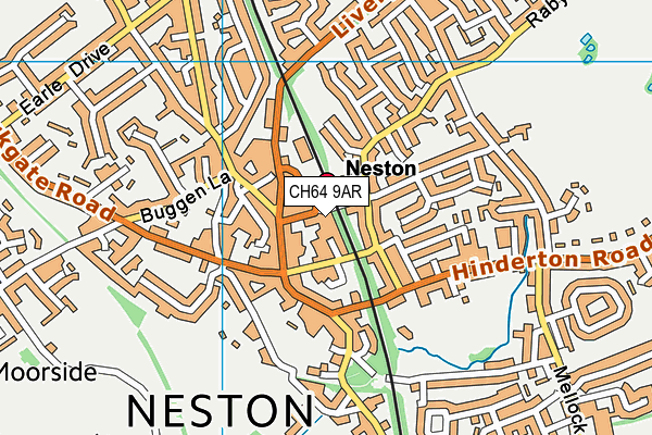 CH64 9AR map - OS VectorMap District (Ordnance Survey)