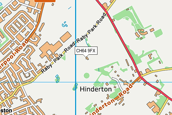 CH64 9FX map - OS VectorMap District (Ordnance Survey)
