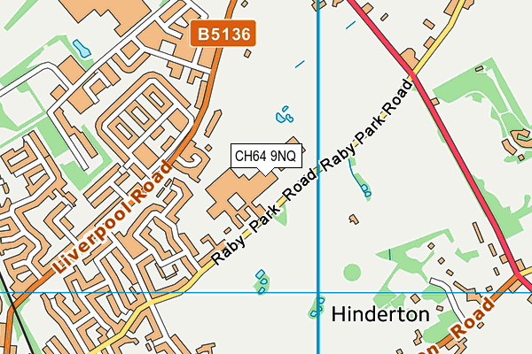 Neston Recreation Centre map (CH64 9NQ) - OS VectorMap District (Ordnance Survey)