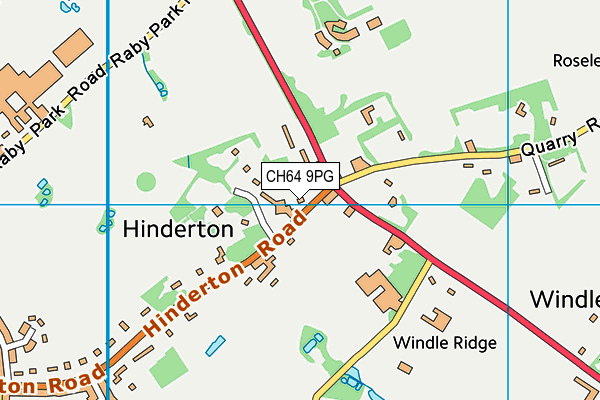 CH64 9PG map - OS VectorMap District (Ordnance Survey)