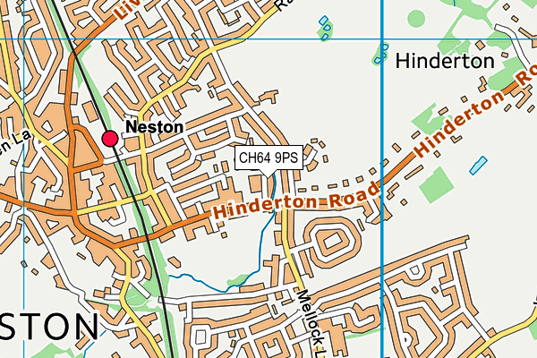 CH64 9PS map - OS VectorMap District (Ordnance Survey)