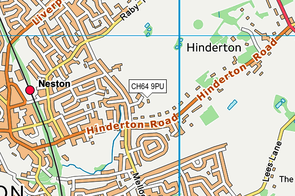 CH64 9PU map - OS VectorMap District (Ordnance Survey)