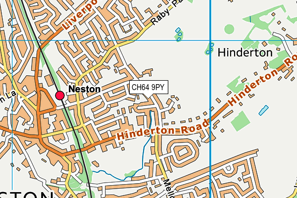 CH64 9PY map - OS VectorMap District (Ordnance Survey)