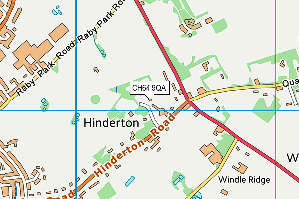 CH64 9QA map - OS VectorMap District (Ordnance Survey)