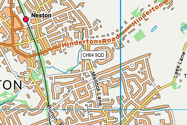 CH64 9QD map - OS VectorMap District (Ordnance Survey)