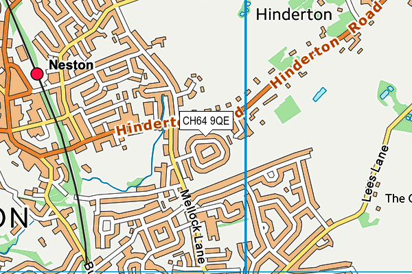 CH64 9QE map - OS VectorMap District (Ordnance Survey)