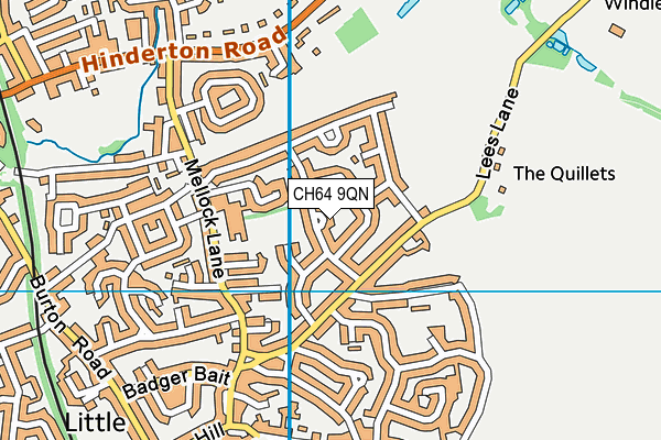 CH64 9QN map - OS VectorMap District (Ordnance Survey)