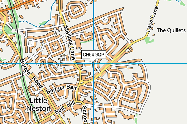 CH64 9QP map - OS VectorMap District (Ordnance Survey)