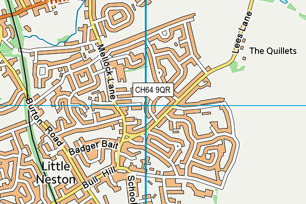 CH64 9QR map - OS VectorMap District (Ordnance Survey)