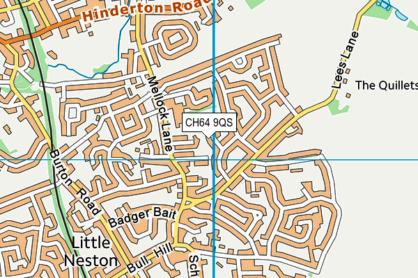 CH64 9QS map - OS VectorMap District (Ordnance Survey)