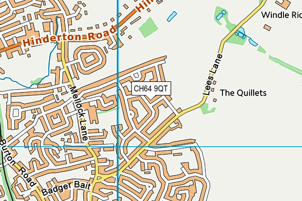 CH64 9QT map - OS VectorMap District (Ordnance Survey)