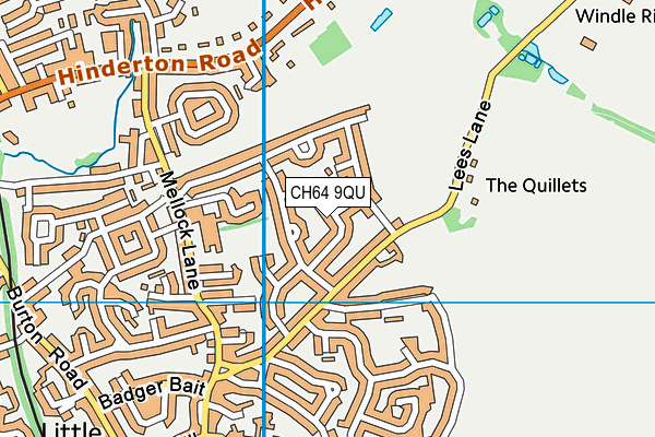 CH64 9QU map - OS VectorMap District (Ordnance Survey)