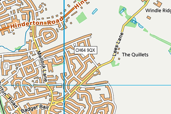 CH64 9QX map - OS VectorMap District (Ordnance Survey)