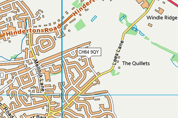 CH64 9QY map - OS VectorMap District (Ordnance Survey)