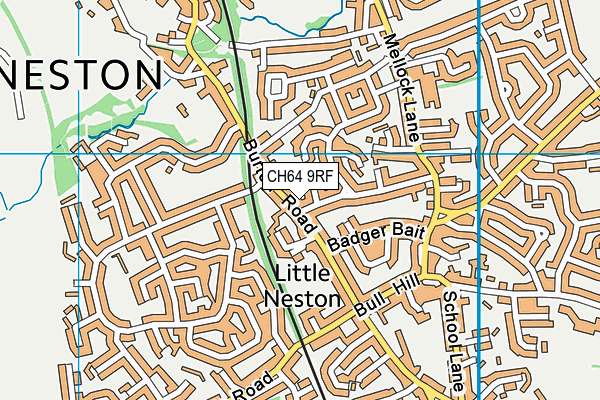 CH64 9RF map - OS VectorMap District (Ordnance Survey)