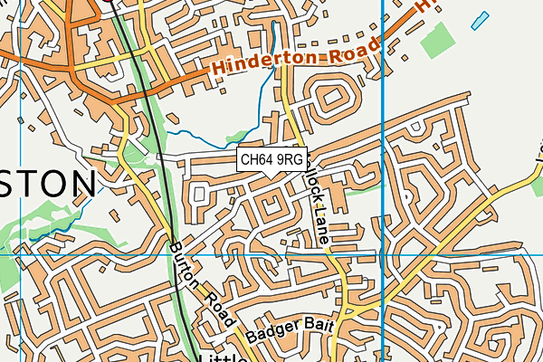 CH64 9RG map - OS VectorMap District (Ordnance Survey)