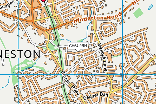 CH64 9RH map - OS VectorMap District (Ordnance Survey)