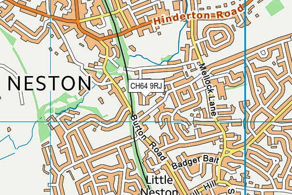 CH64 9RJ map - OS VectorMap District (Ordnance Survey)