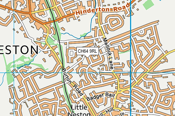 CH64 9RL map - OS VectorMap District (Ordnance Survey)