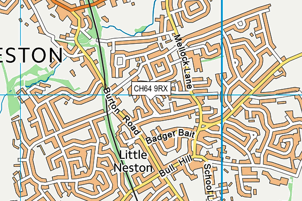 CH64 9RX map - OS VectorMap District (Ordnance Survey)