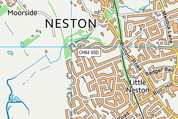 CH64 9SD map - OS VectorMap District (Ordnance Survey)