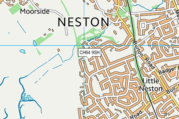 CH64 9SH map - OS VectorMap District (Ordnance Survey)