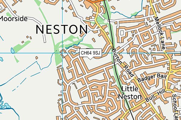 CH64 9SJ map - OS VectorMap District (Ordnance Survey)