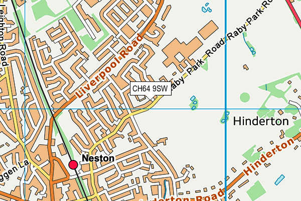 CH64 9SW map - OS VectorMap District (Ordnance Survey)