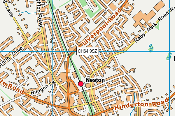 CH64 9SZ map - OS VectorMap District (Ordnance Survey)