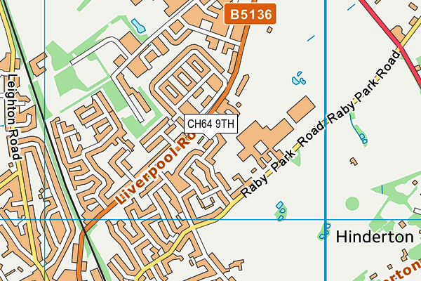 CH64 9TH map - OS VectorMap District (Ordnance Survey)