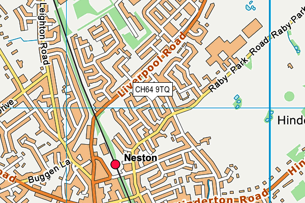 CH64 9TQ map - OS VectorMap District (Ordnance Survey)