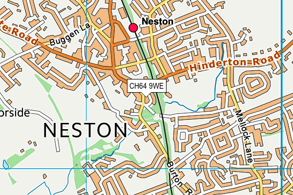 CH64 9WE map - OS VectorMap District (Ordnance Survey)