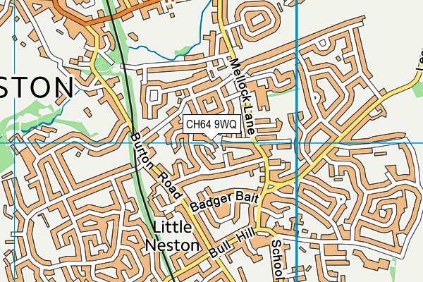 CH64 9WQ map - OS VectorMap District (Ordnance Survey)