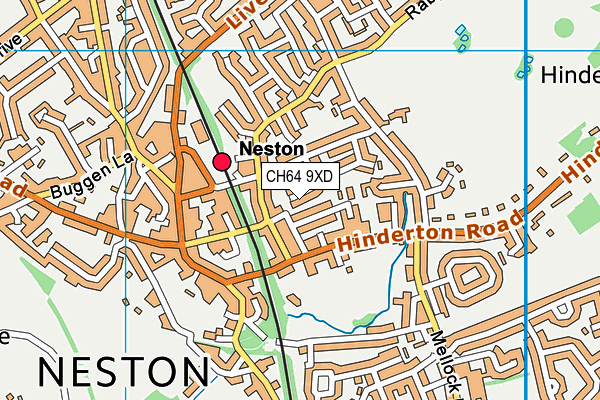 CH64 9XD map - OS VectorMap District (Ordnance Survey)
