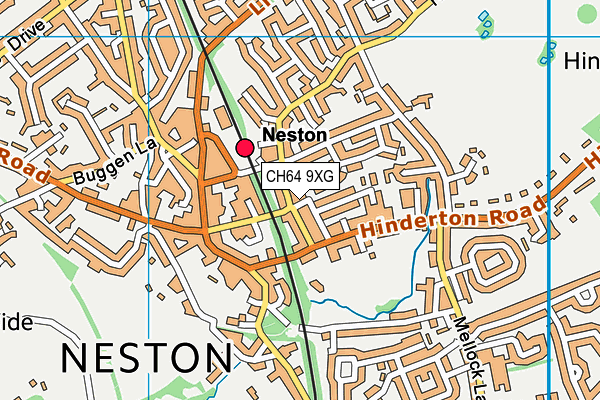 CH64 9XG map - OS VectorMap District (Ordnance Survey)