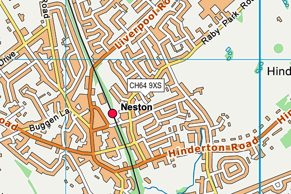 CH64 9XS map - OS VectorMap District (Ordnance Survey)