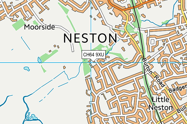 CH64 9XU map - OS VectorMap District (Ordnance Survey)