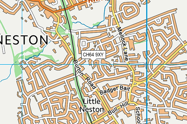 CH64 9XY map - OS VectorMap District (Ordnance Survey)