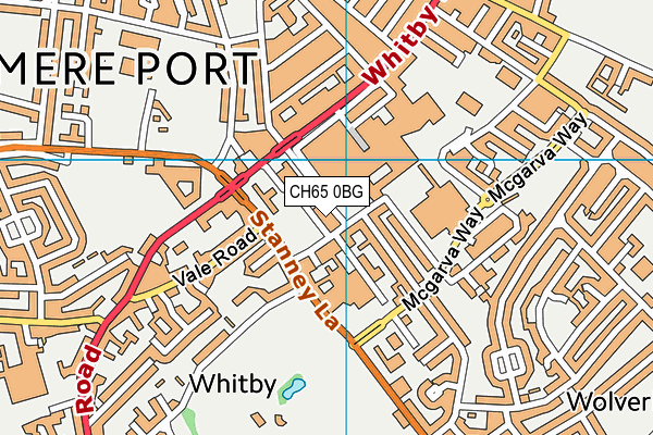 CH65 0BG map - OS VectorMap District (Ordnance Survey)