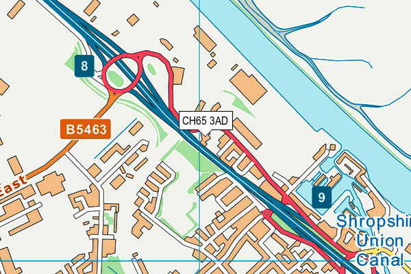 CH65 3AD map - OS VectorMap District (Ordnance Survey)