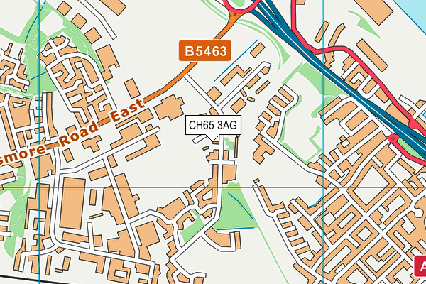 CH65 3AG map - OS VectorMap District (Ordnance Survey)