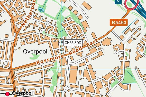 CH65 3DD map - OS VectorMap District (Ordnance Survey)