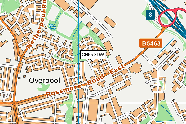 CH65 3DW map - OS VectorMap District (Ordnance Survey)