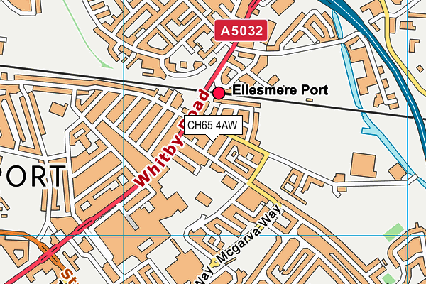 CH65 4AW map - OS VectorMap District (Ordnance Survey)