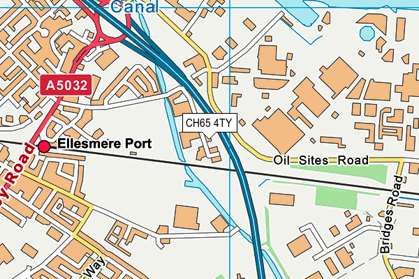 CH65 4TY map - OS VectorMap District (Ordnance Survey)