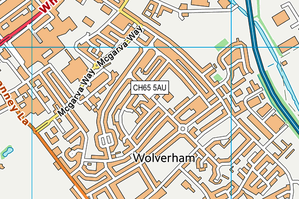 CH65 5AU map - OS VectorMap District (Ordnance Survey)